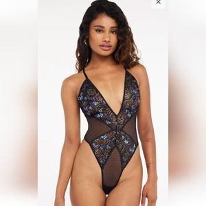 Butterfly Wings Lace & Mesh Teddy